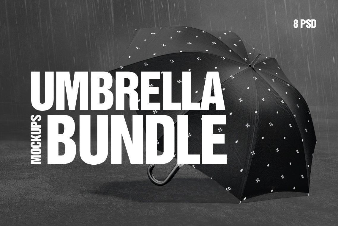 多功能太阳雨伞设计展示贴图样机模板套装 Umbrella Mockups Bundle_img_2