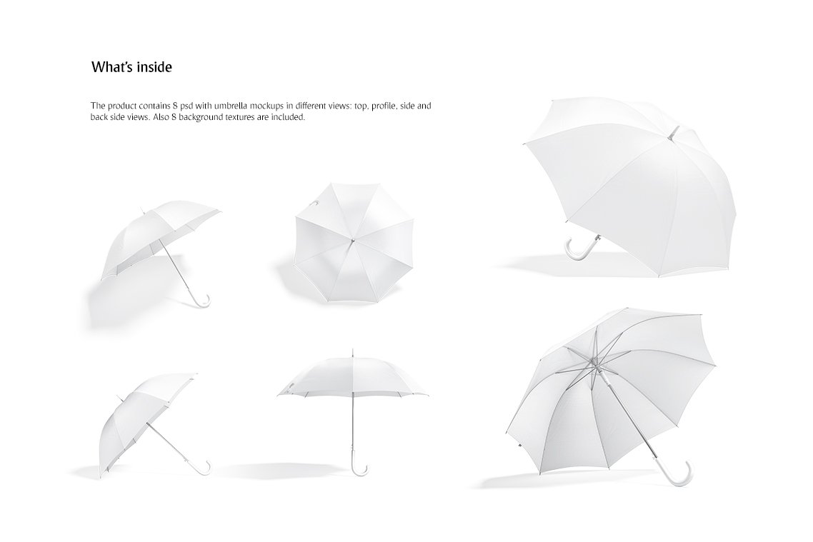 多功能太阳雨伞设计展示贴图样机模板套装 Umbrella Mockups Bundle_img_2