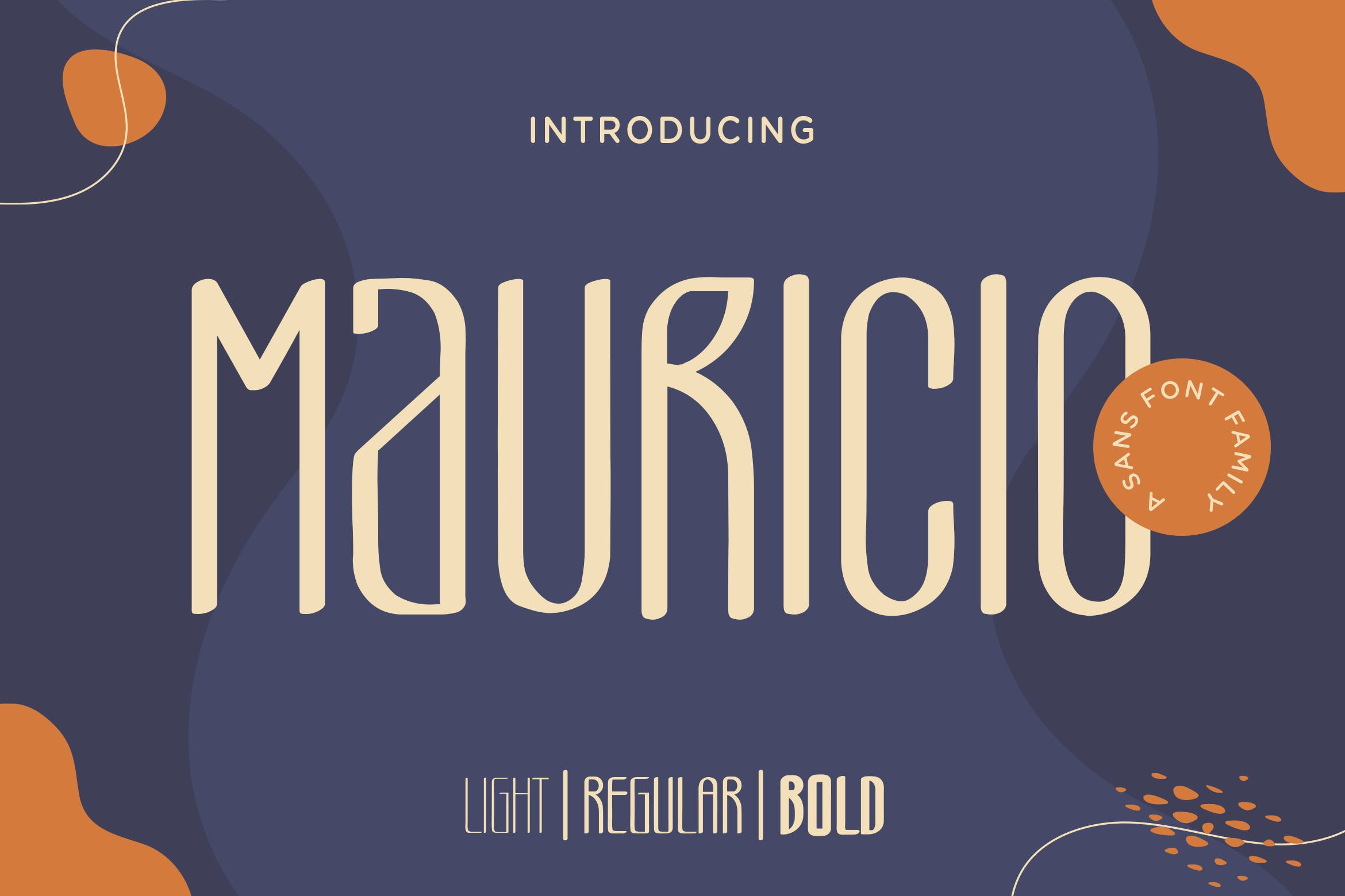 现代简约品牌名片徽标设计无衬线英文字体 Mauricio – A Sans Font Family_img_2