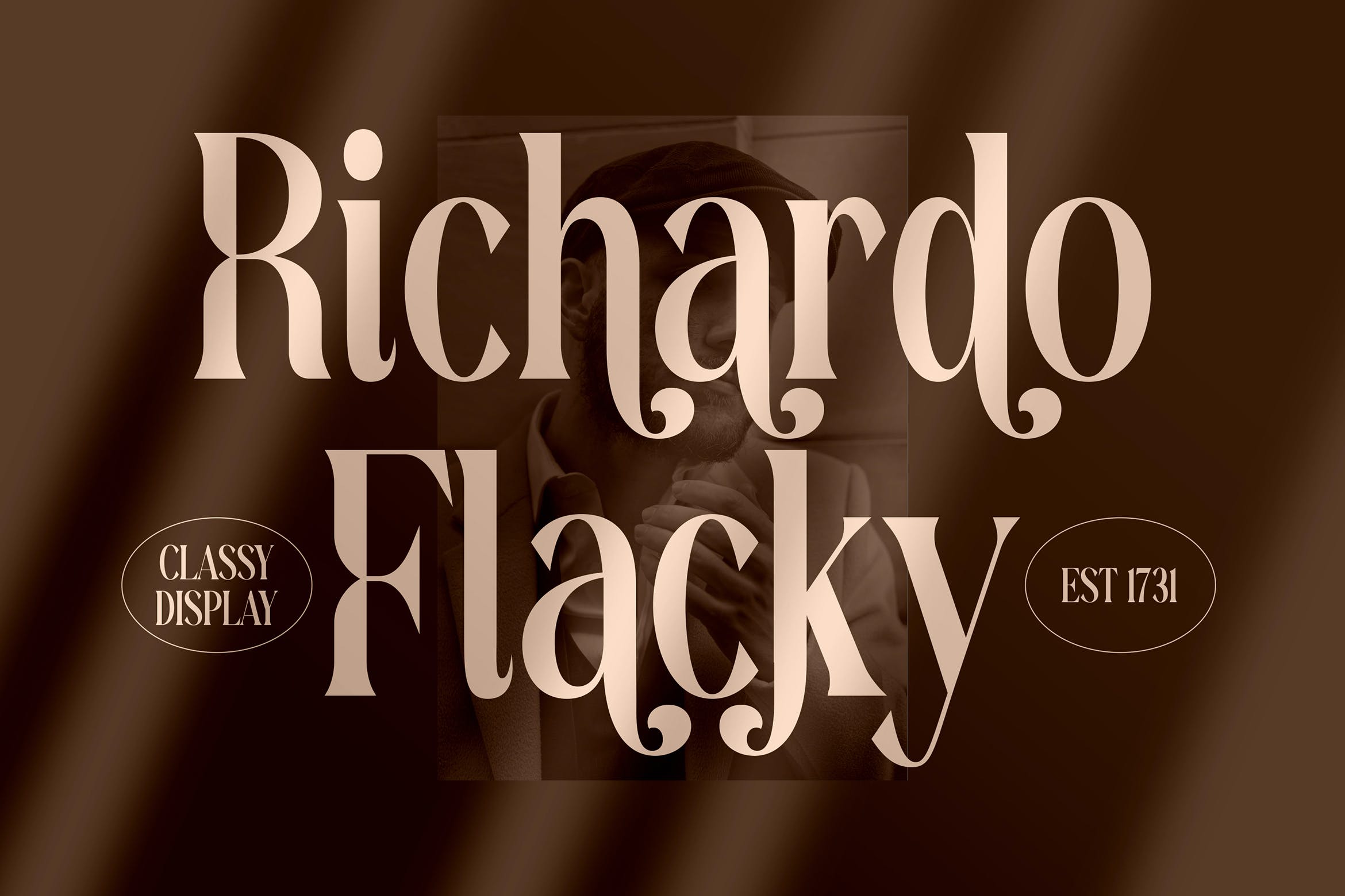 现代标识卡片海报设计衬线英文字体 Richardo Flacky Modern Serif Font LS_img_2