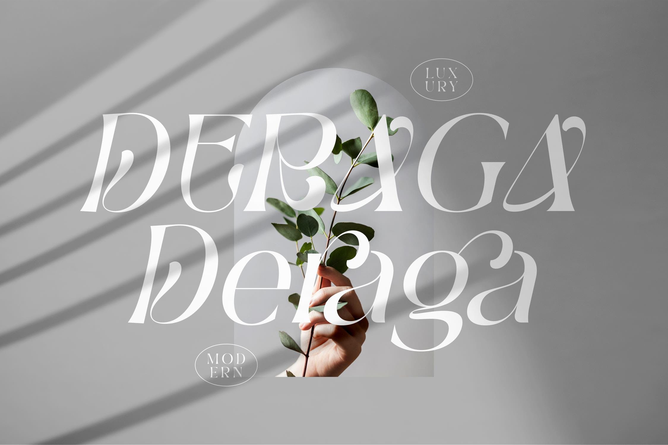 现代标识海报品牌设计衬线英文字体 Deraga Classic Serif Font LS_img_2