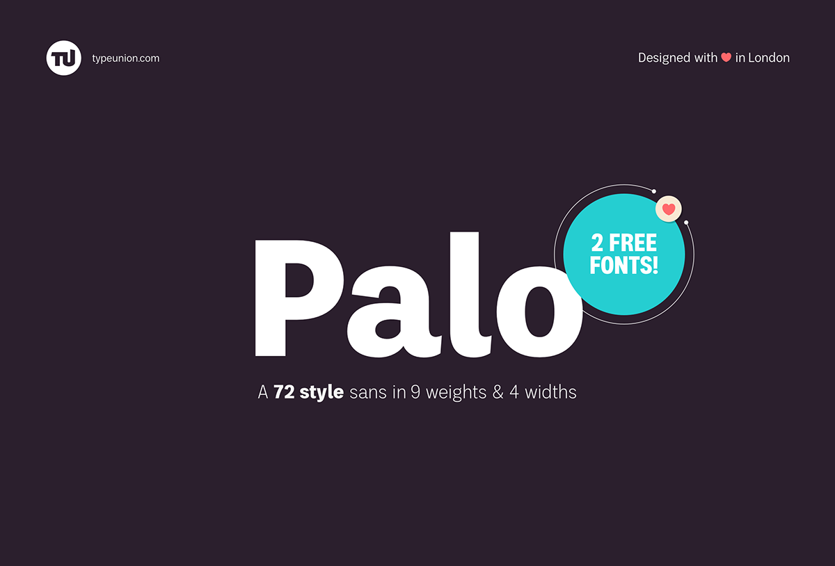 72款现代时尚杂志海报标题标志Logo设计无衬线英文字体安装包 Palo Font Family_img_2