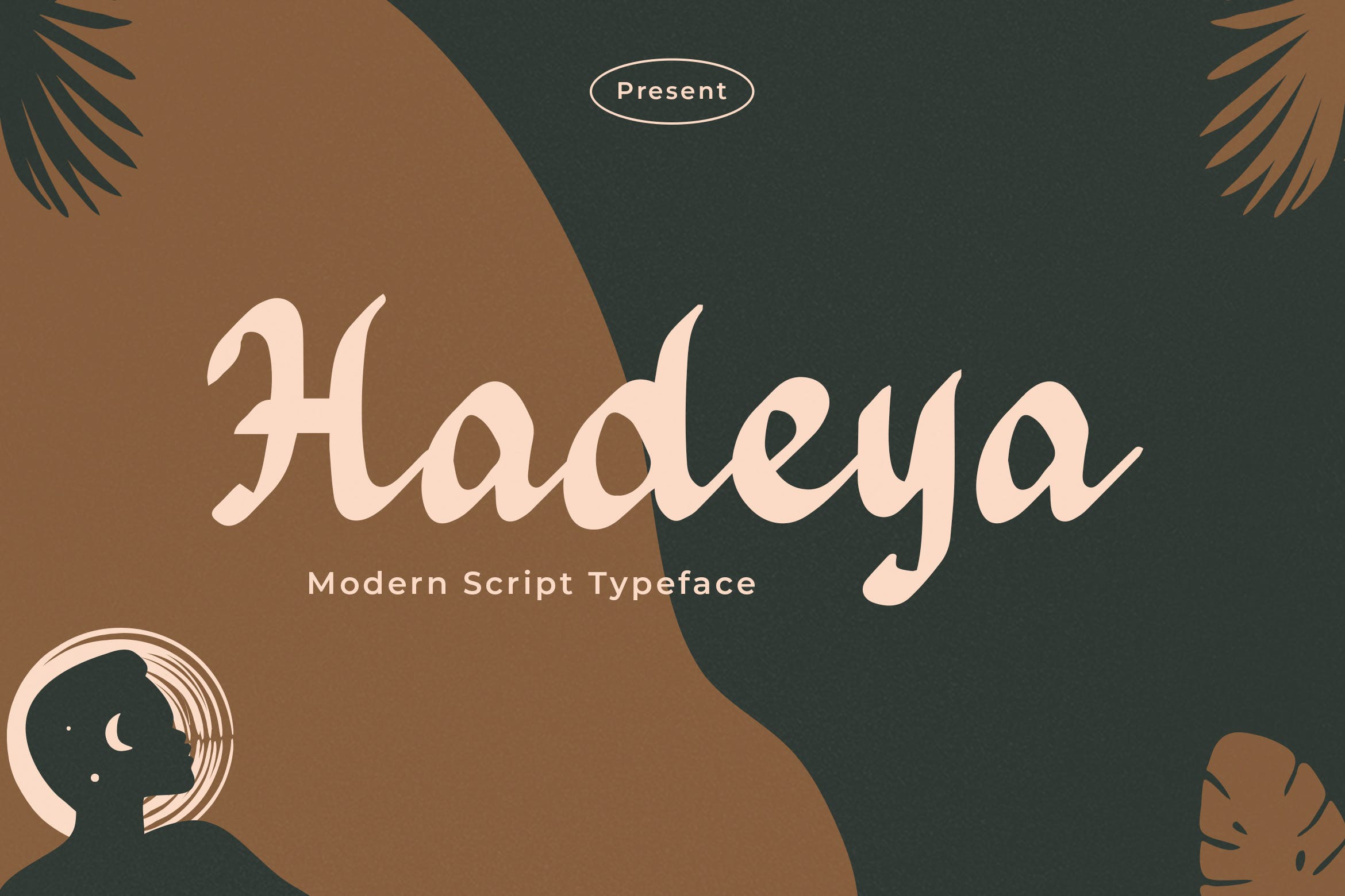 优雅海报报价徽标logo设计手写英文字体 Hadeya – Modern Script Typeface_img_2