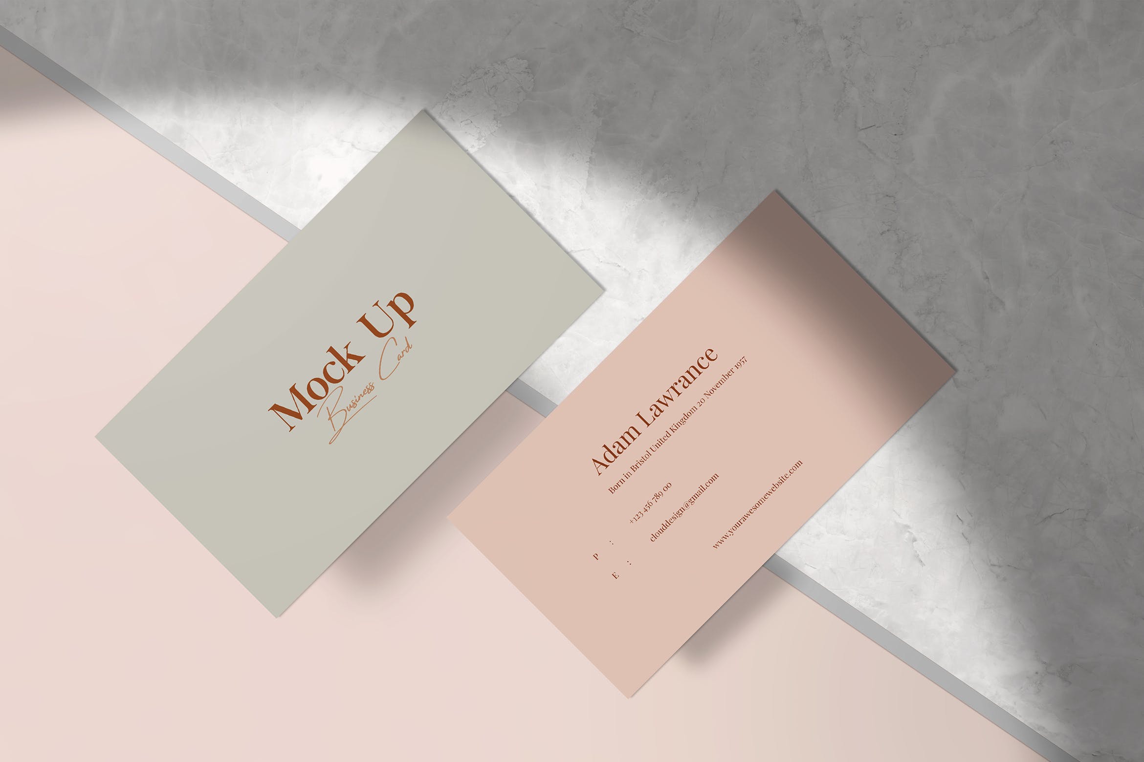 时尚商务名片设计展示样机素材 Business Card Mockup_img_2