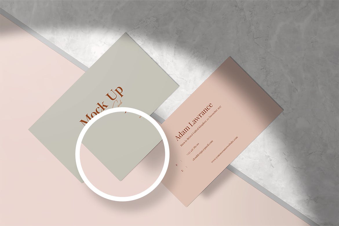 时尚商务名片设计展示样机素材 Business Card Mockup_img_2