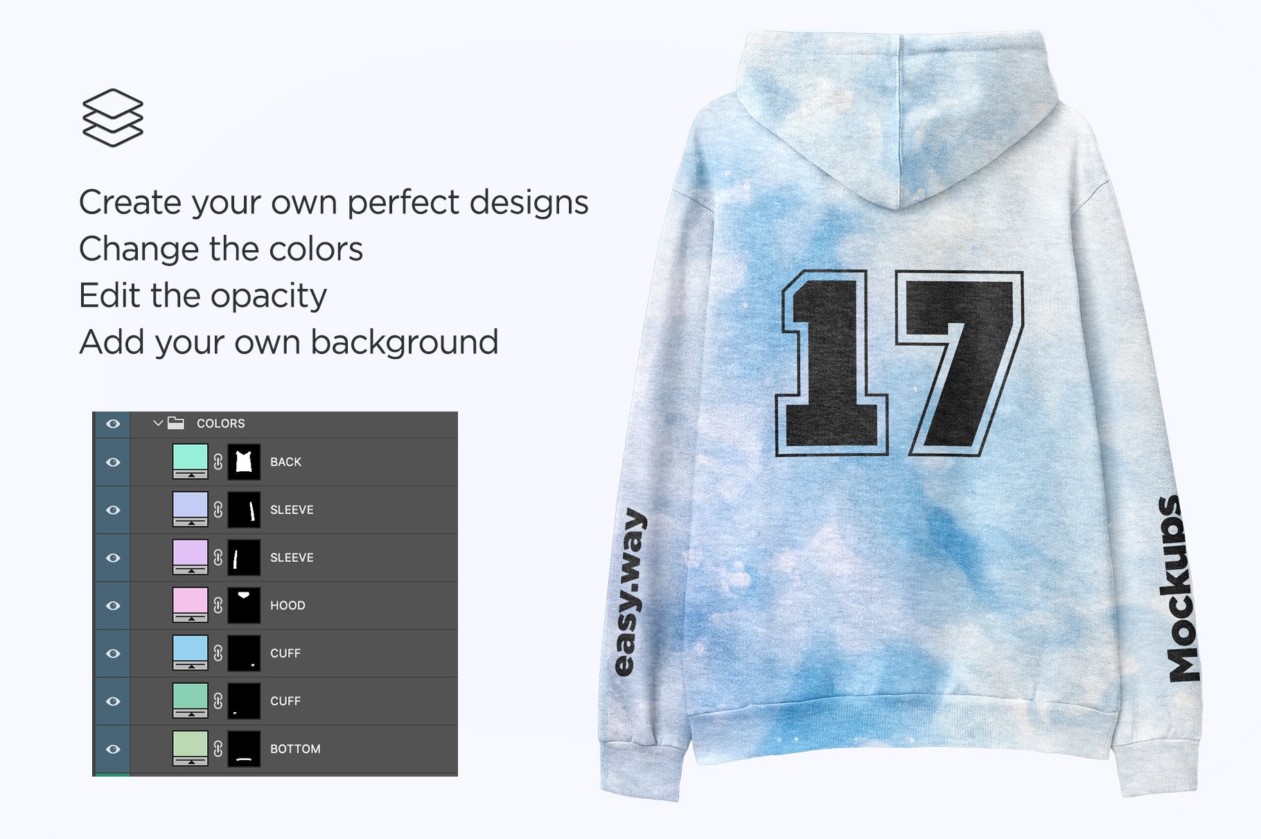 极简连衣帽卫衣印花图案设计贴图样机PSD模版 Heather Hoodie Back View PSD Mockup_img_2