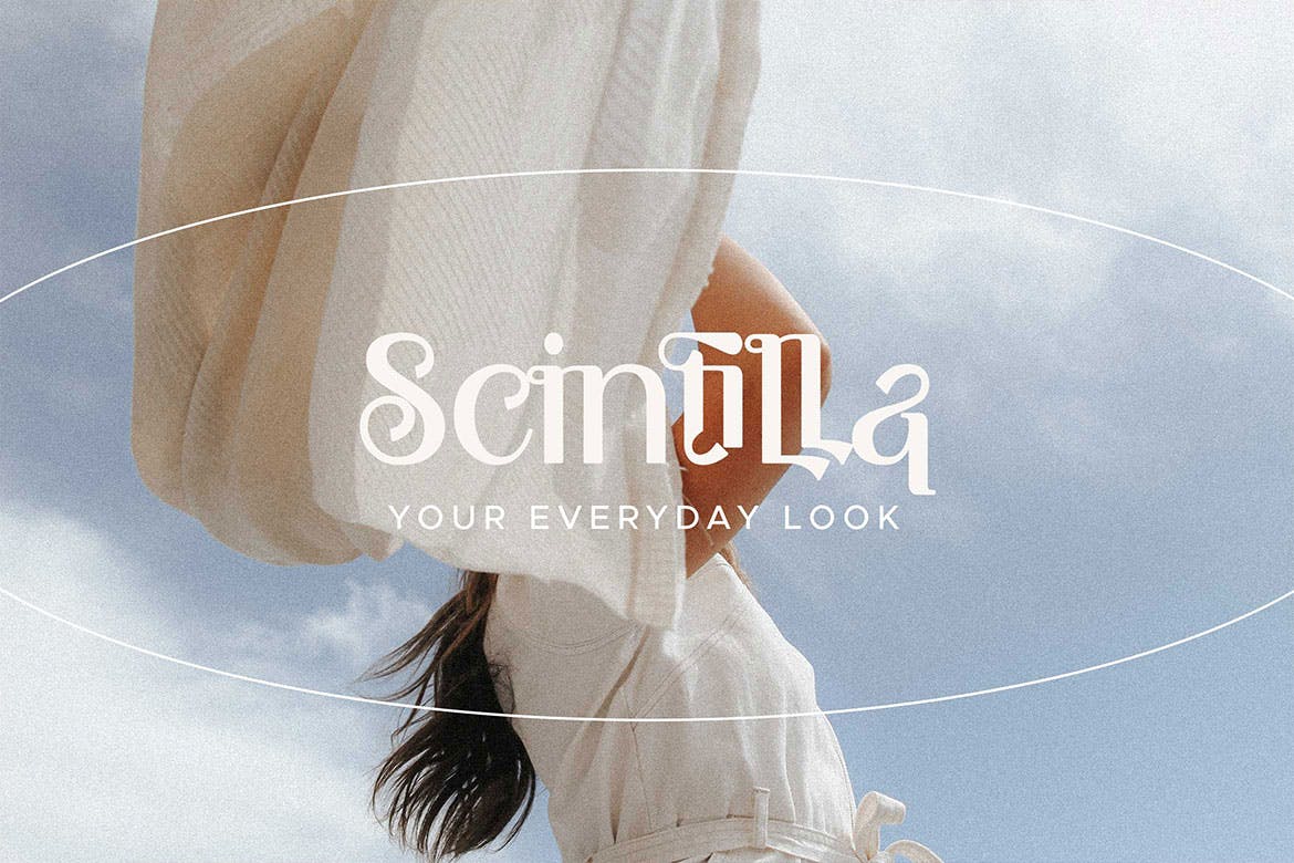 现代品牌名片徽标logo设计衬线英文字体 Kattsia Stylish Serif Font_img_2