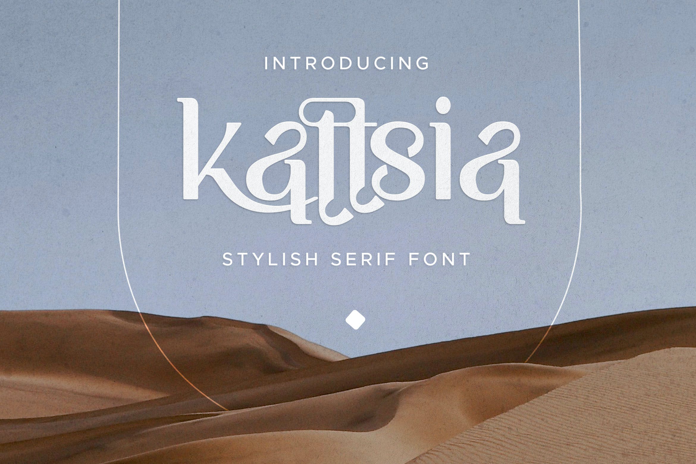 现代品牌名片徽标logo设计衬线英文字体 Kattsia Stylish Serif Font_img_2
