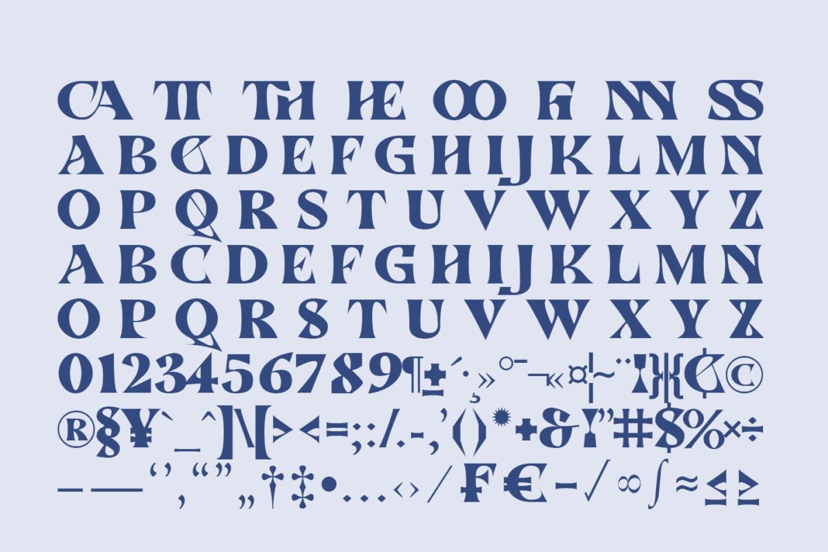 时尚杂志品牌徽标logo设计衬线英文字体 Bhentay Typeface_img_2