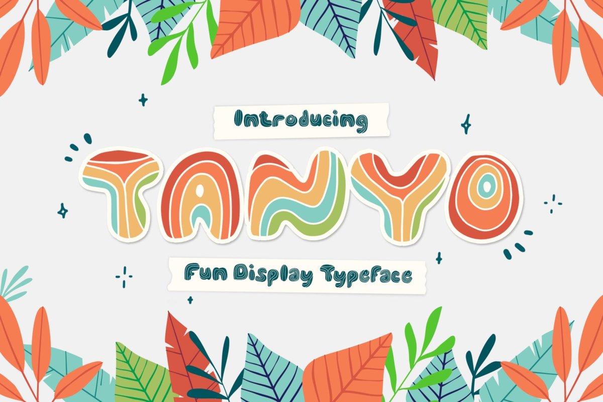 可爱卡通标题标志徽标logo设计装饰性英文字体 Tanyo Typeface_img_2