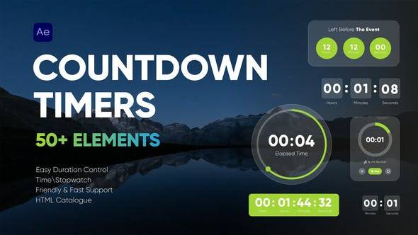 50款计数倒计时ae视频模板素材 Videohive - Countdown Timers_img_3