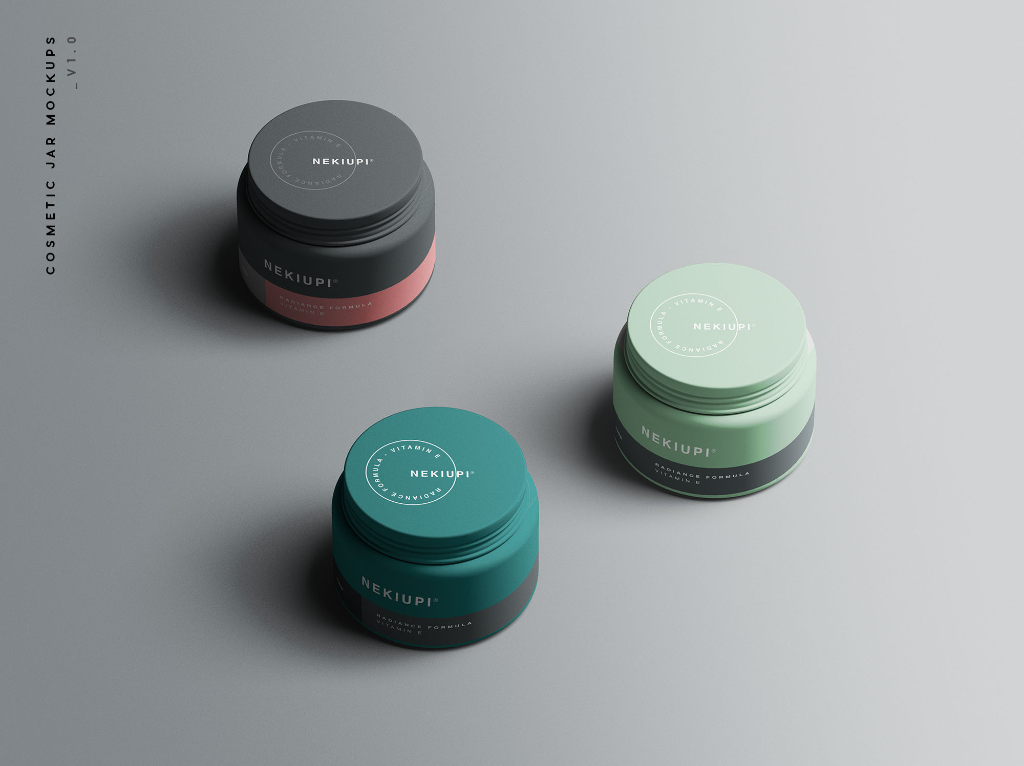 7款高级化妆品面霜包装罐设计贴图样机素材 Cosmetic Jar Mockups_img_2