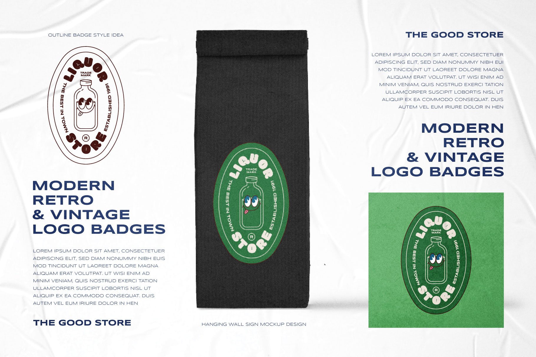 潮流复古幽默趣味卡通品牌徽标Logo标志设计素材源文件 Illustration Logo Badges Bundle_img_2