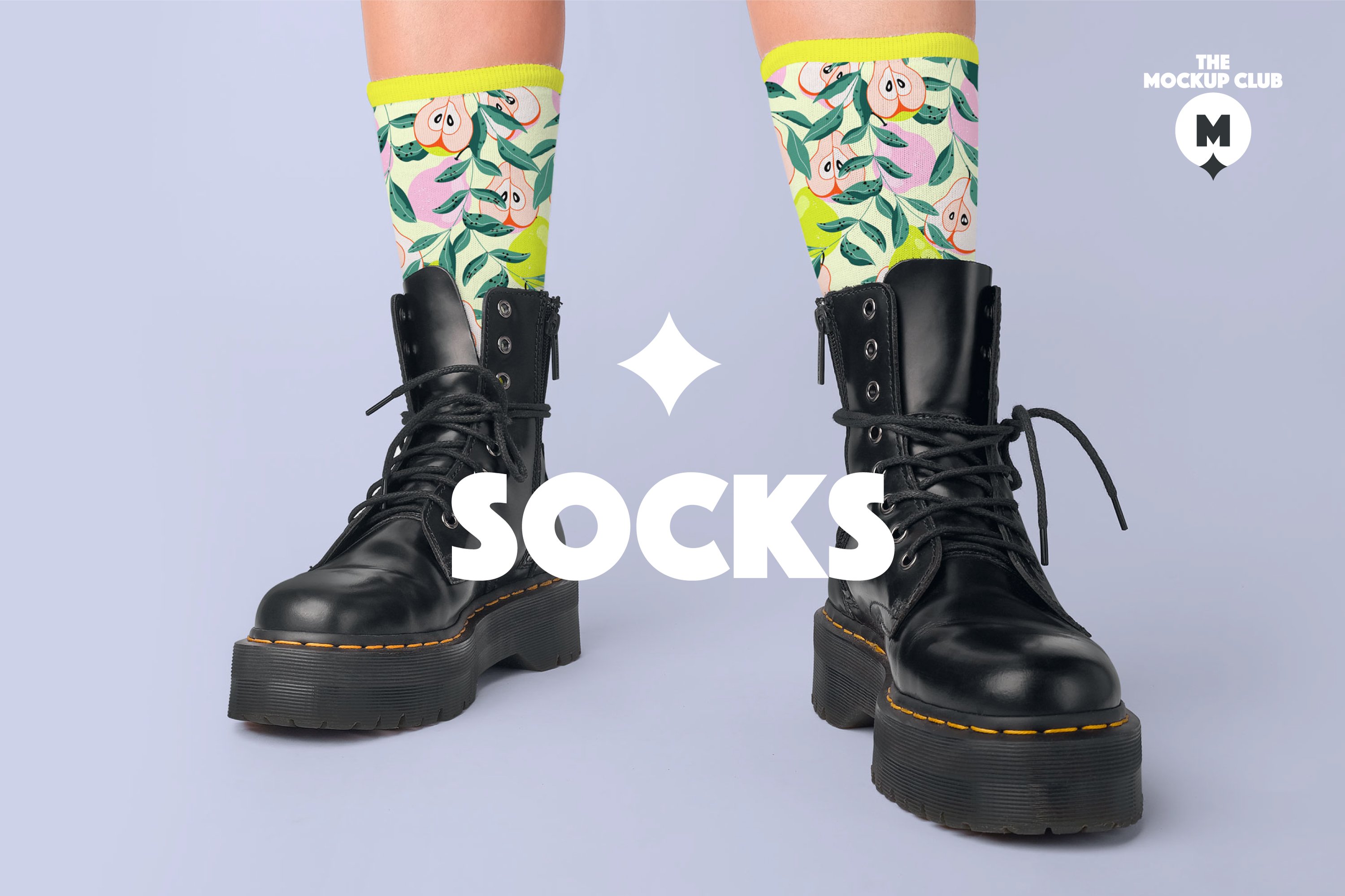 时尚长装袜子印花图案设计贴图样机模板合集 SOCKS MOCKUP SET_img_2