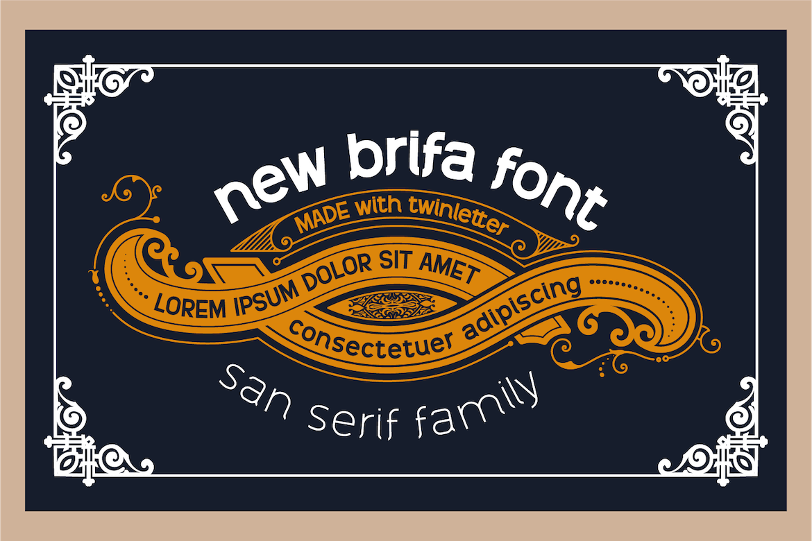 优雅复古品牌海报标识设计无衬线英文字体 Brifa_img_2