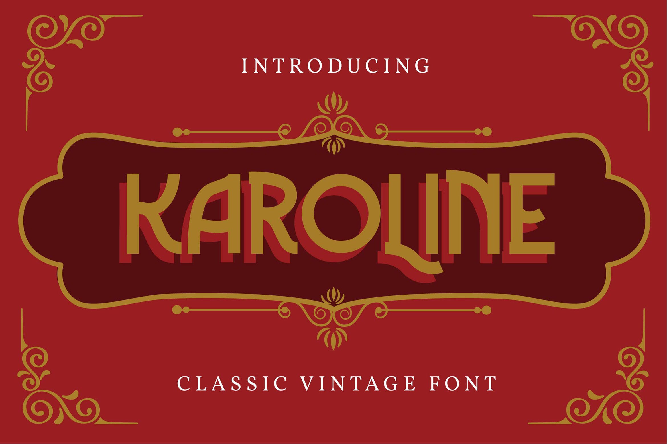 经典复古贺卡报价海报设计无衬线英文字体 Karoline  Classic Vintage Font_img_2
