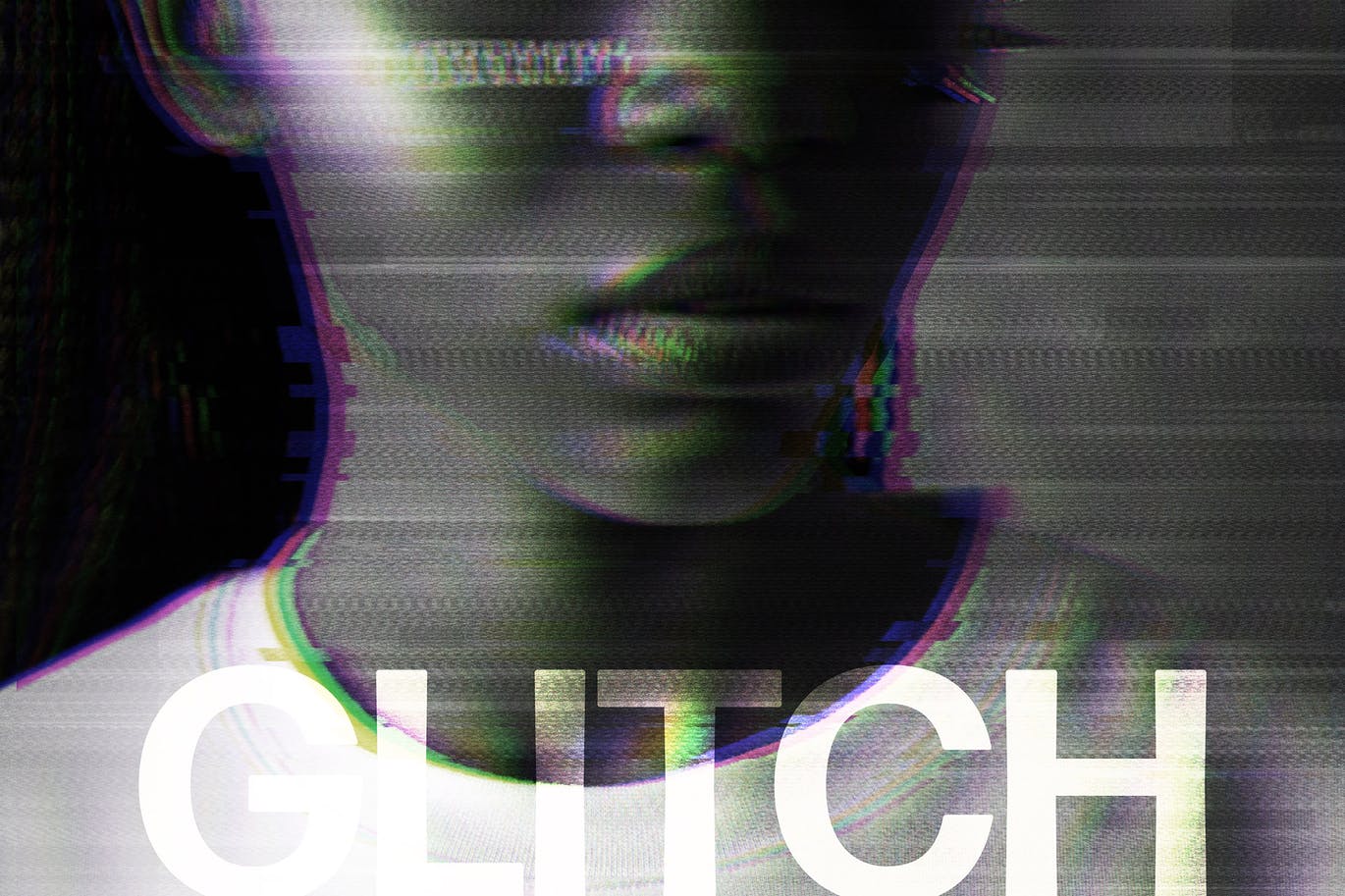 潮流故障毛刺扭曲图像处理特效Ps样式模板素材 Glitch Twitch Photo Effect_img_2