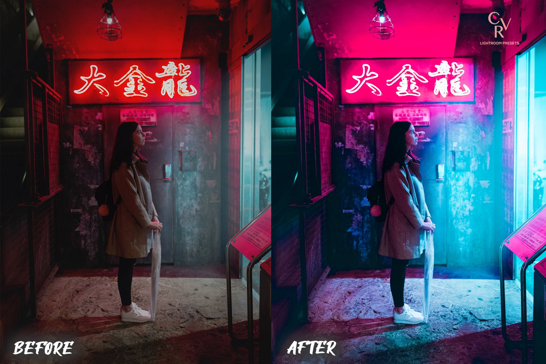 炫酷未来赛博朋克风摄影照片调色滤镜Lr预设模板 6 Cyberpunk Lightroom Presets_img_2