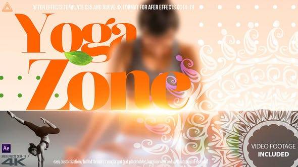 瑜伽SPA健身推广宣传片视频设计AE模板素材 Videohive - Yoga Zone V2_img_3