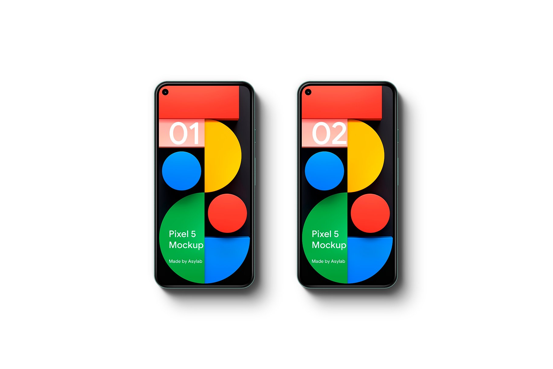 多角度高级质感谷歌Google Pixel 5手机UI作品贴图展示PS样机设计素材 Google Pixel 5 - 20 Mockups_img_2