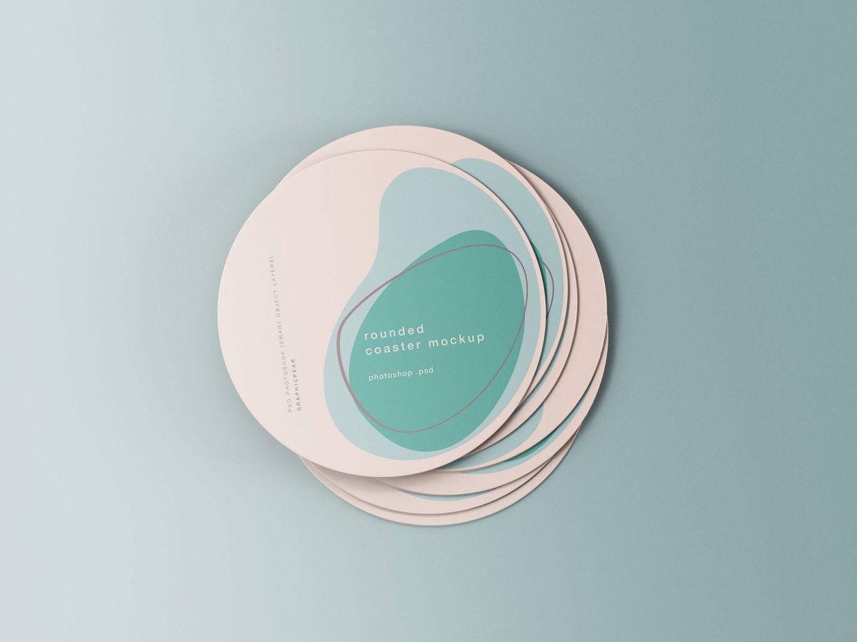 Minimal-Rounded-Coasters-Mockup