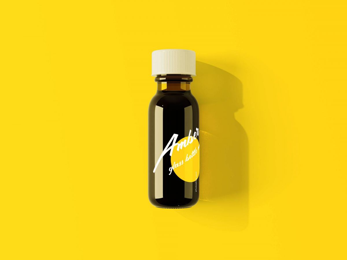 Amber-Glass-Mini-Bottle-Mockup