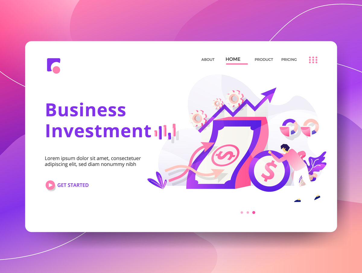 商业营销企业网站登录页设计矢量插画设计素材 Business Marketing Landing Page Vol 2_img_2