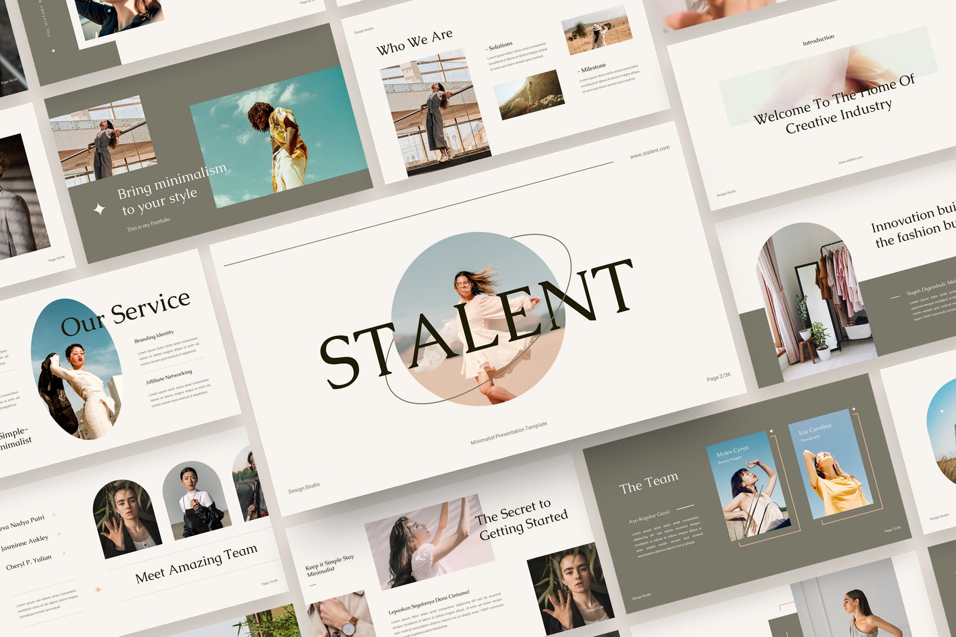 现代优雅企业营销策划图文排版设计ppt模板 Stalent - Minimalist PowerPoint Template_img_2