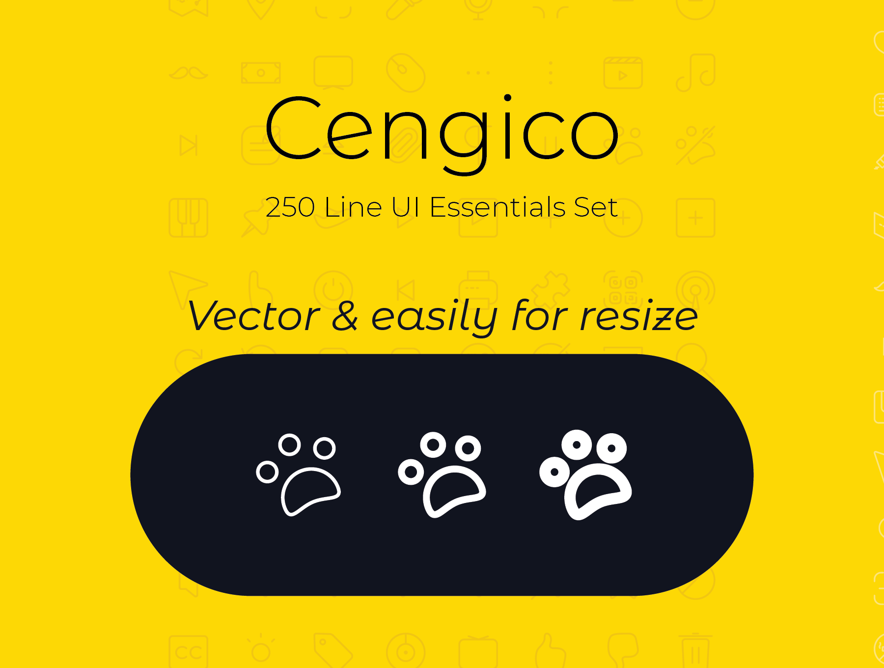 250+极简线条APP&WEB界面设计矢量图标素材 Cengico 250+ line Essentials UI Set_img_2