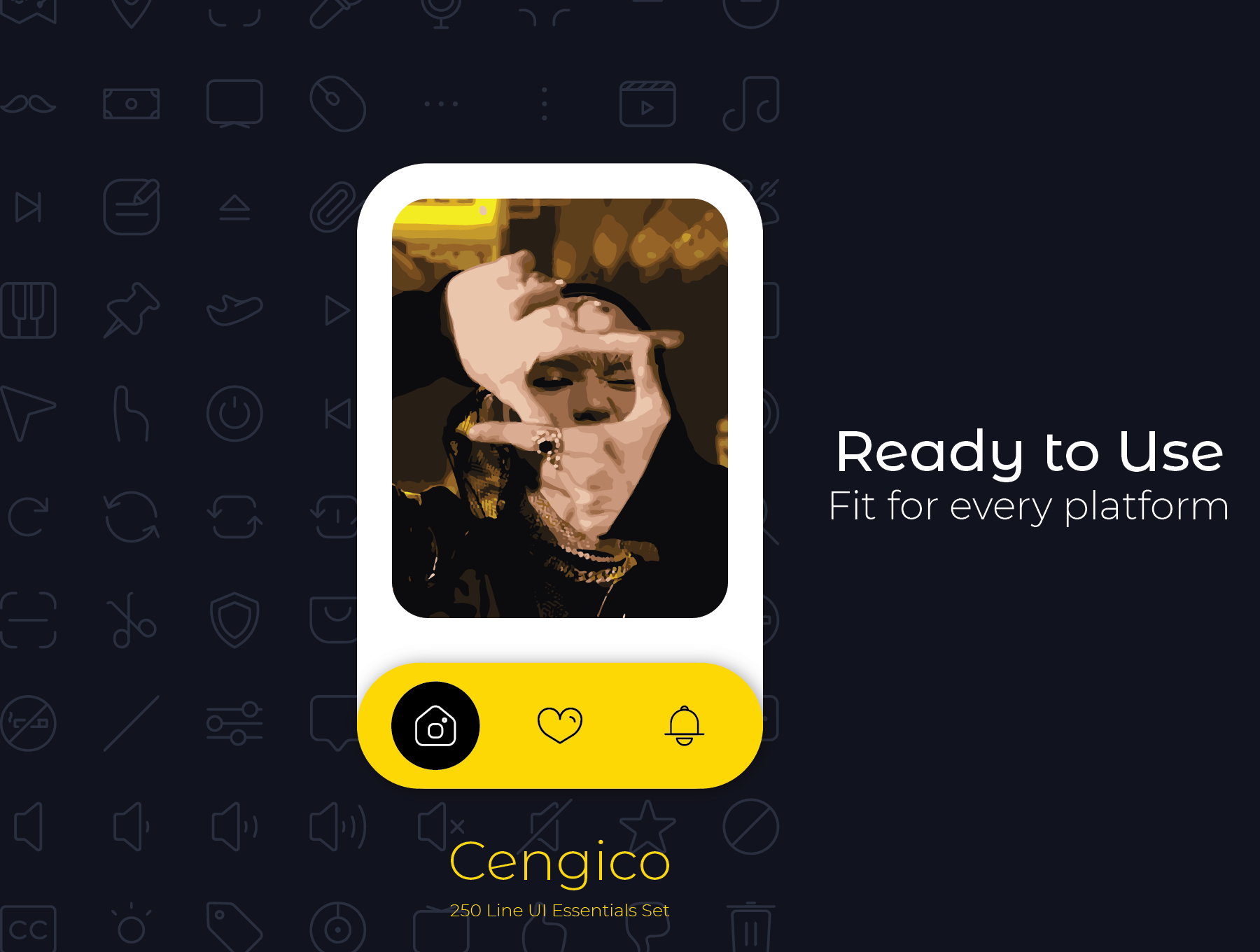 250+极简线条APP&WEB界面设计矢量图标素材 Cengico 250+ line Essentials UI Set_img_2