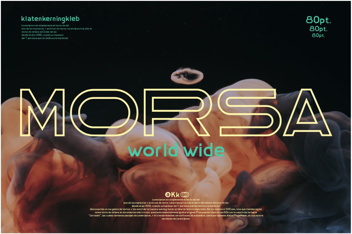 现代时尚杂志海报徽标logo设计无衬线英文字体 BS - MORSA Display Font_img_2