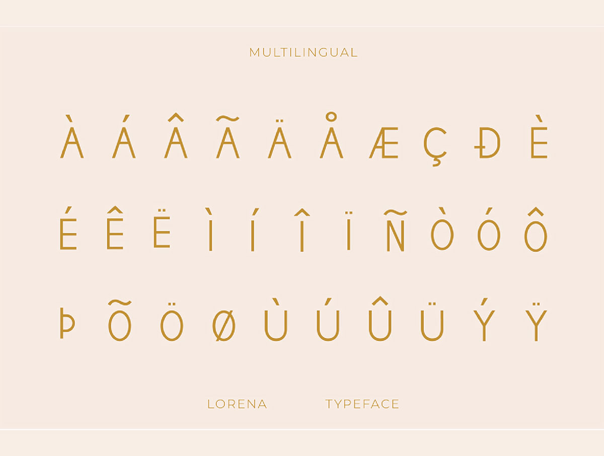 现代优雅杂志标题品牌标志Logo设计衬线英文字体素材 Lorena Typeface_img_2