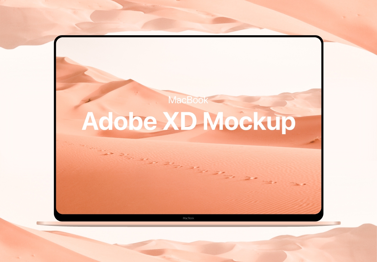 极简主义苹果笔记本电脑MacBook样机XD模板素材 MacBook Mockup XD_img_2