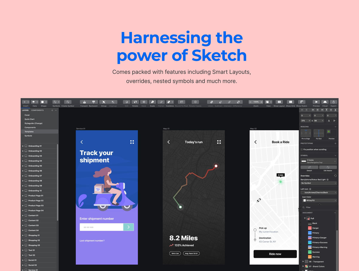 700+APP应用程序&网页设计UI套件SKETCH素材 Fabrx Mobile Design System (For Sketch)_img_2