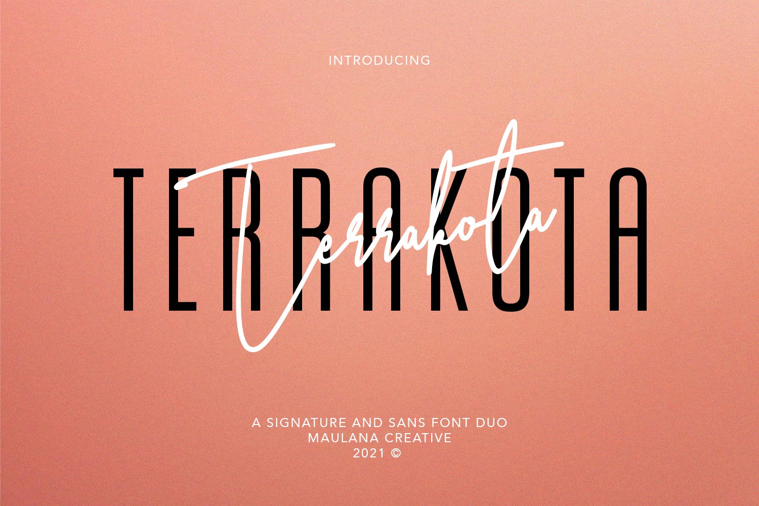 现代优雅杂志标题徽标logo设计无衬线英文字体 Terrakota Signature Sans Font Duo_img_2