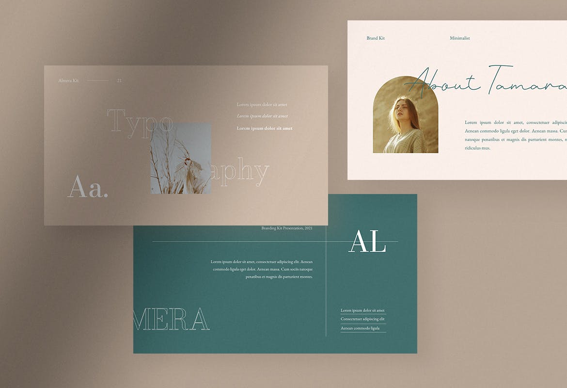 优雅简约品牌营销策划提案简报设计ppt模板 Almera - Elegant Minimalist Brand Kit Presentation_img_2