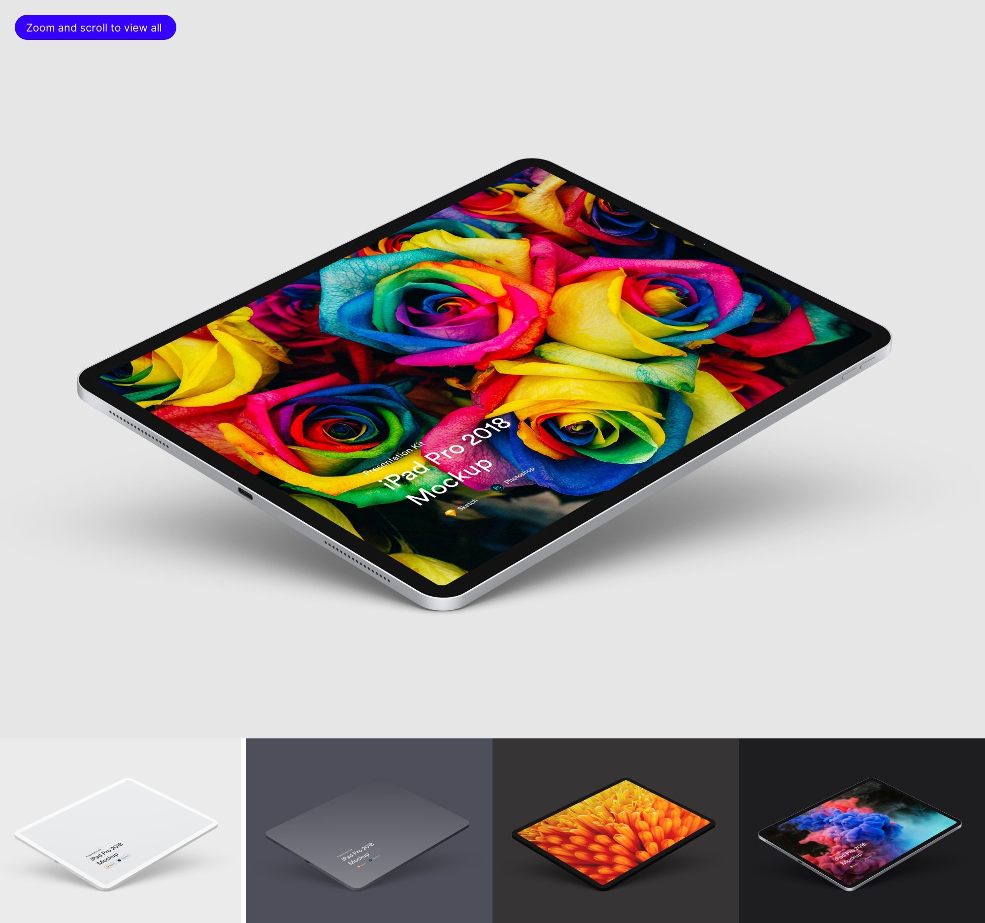 时尚APP应用程序&网站界面设计苹果iPad Pro 2018屏幕演示样机素材 iPad Pro Mockups 2018_img_2