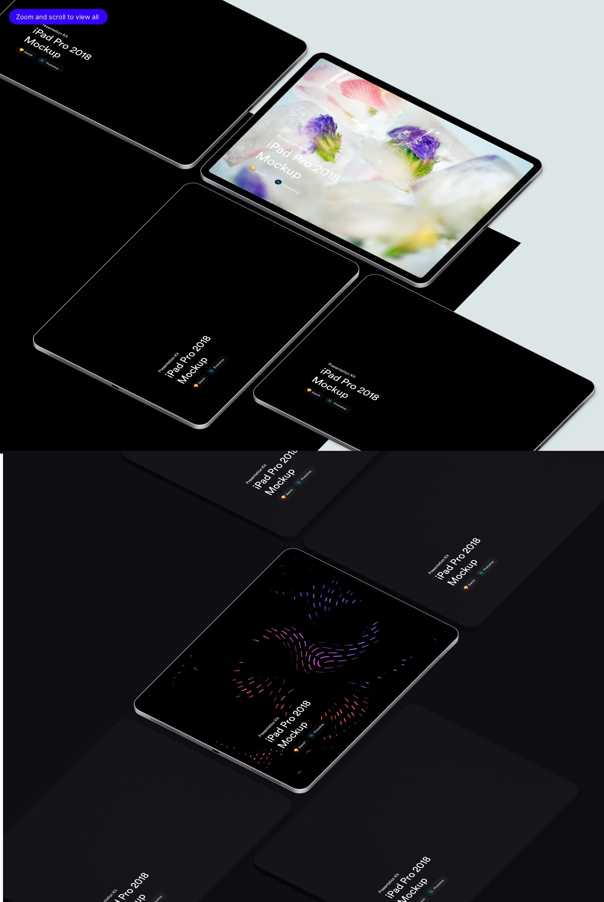 时尚APP应用程序&网站界面设计苹果iPad Pro 2018屏幕演示样机素材 iPad Pro Mockups 2018_img_2