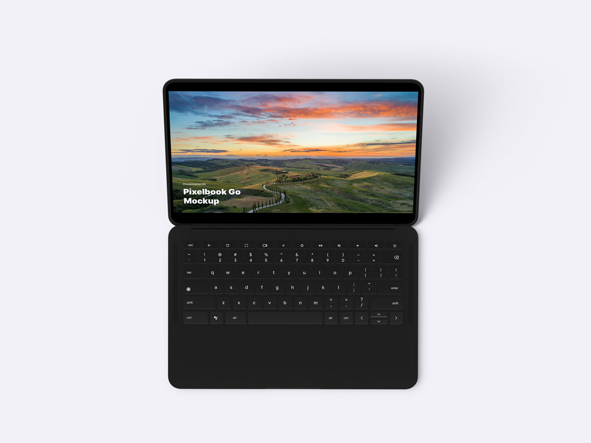 高品质谷歌PixelBook笔记本电脑屏幕演示样机模板 Google PixelBook Go_img_2