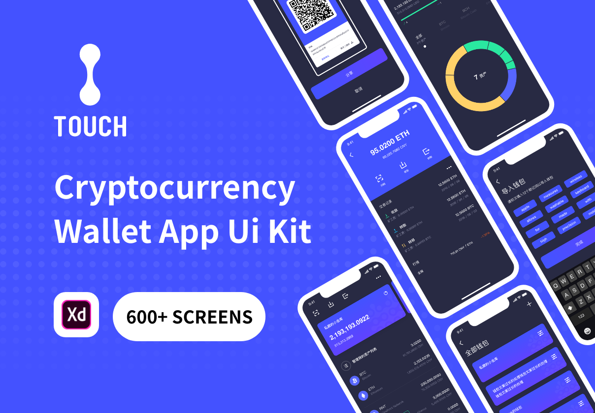 加密货币钱包APP应用程序设计UI套件 Cryptocurrency Wallet App Ui Kit_img_2