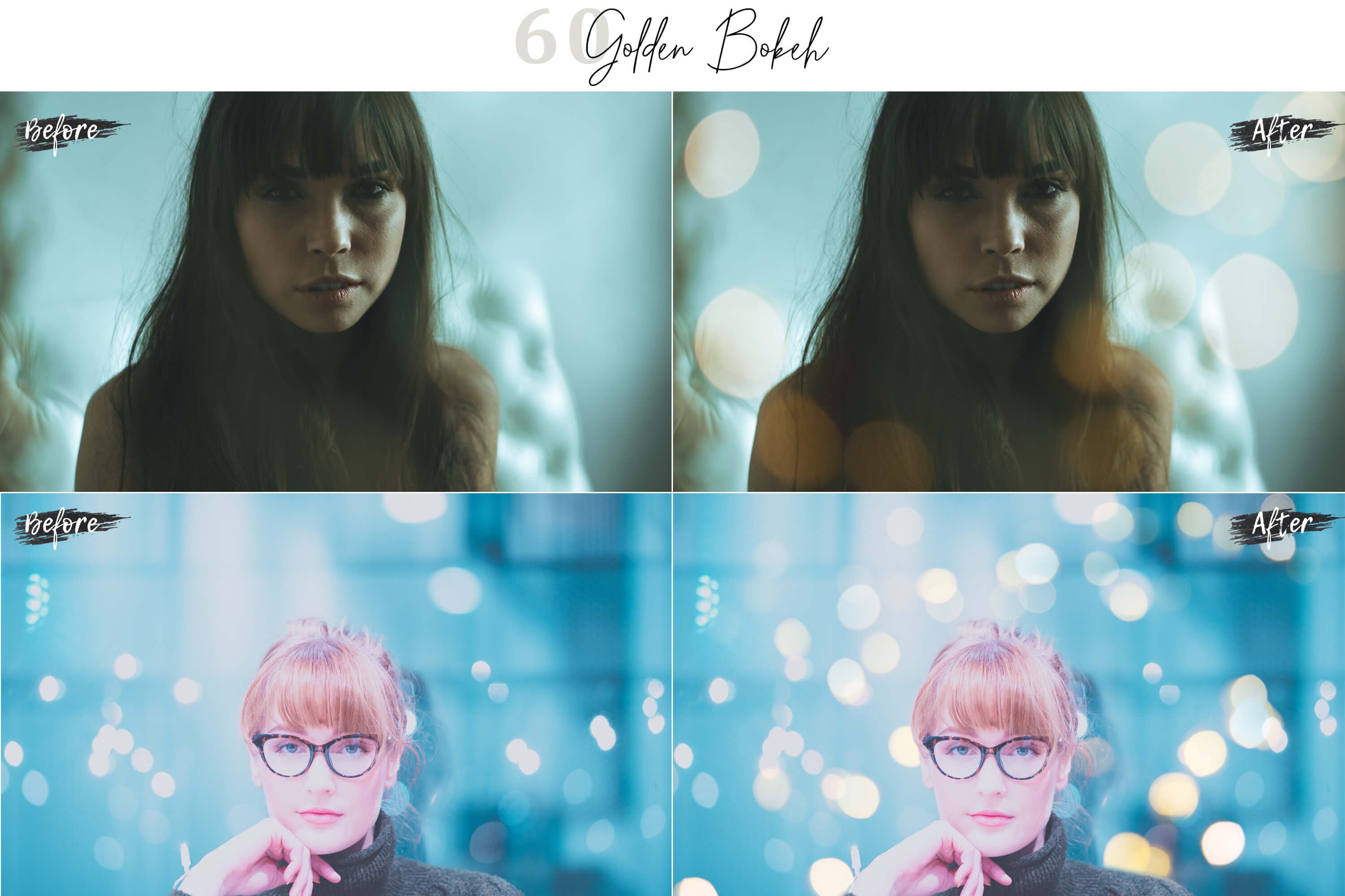 60款金色散景光斑曝光纹理PS叠加图片素材 60 Golden Bokeh Pack 01 lights_img_2