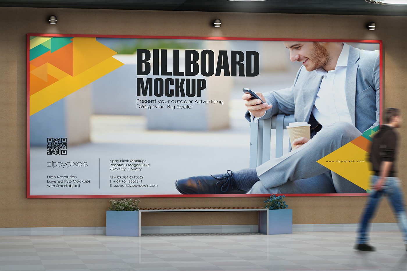 11个逼真户外广告牌公交车身海报设计展示样机模板素材 Outdoor Advertising Mockups Vol. 4_img_2