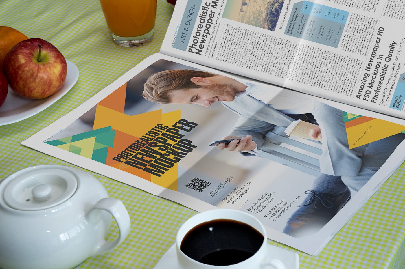 15个精美室内报纸展示样机PSD模板素材 Newspaper Advertising Mockups Vol. 7_img_2