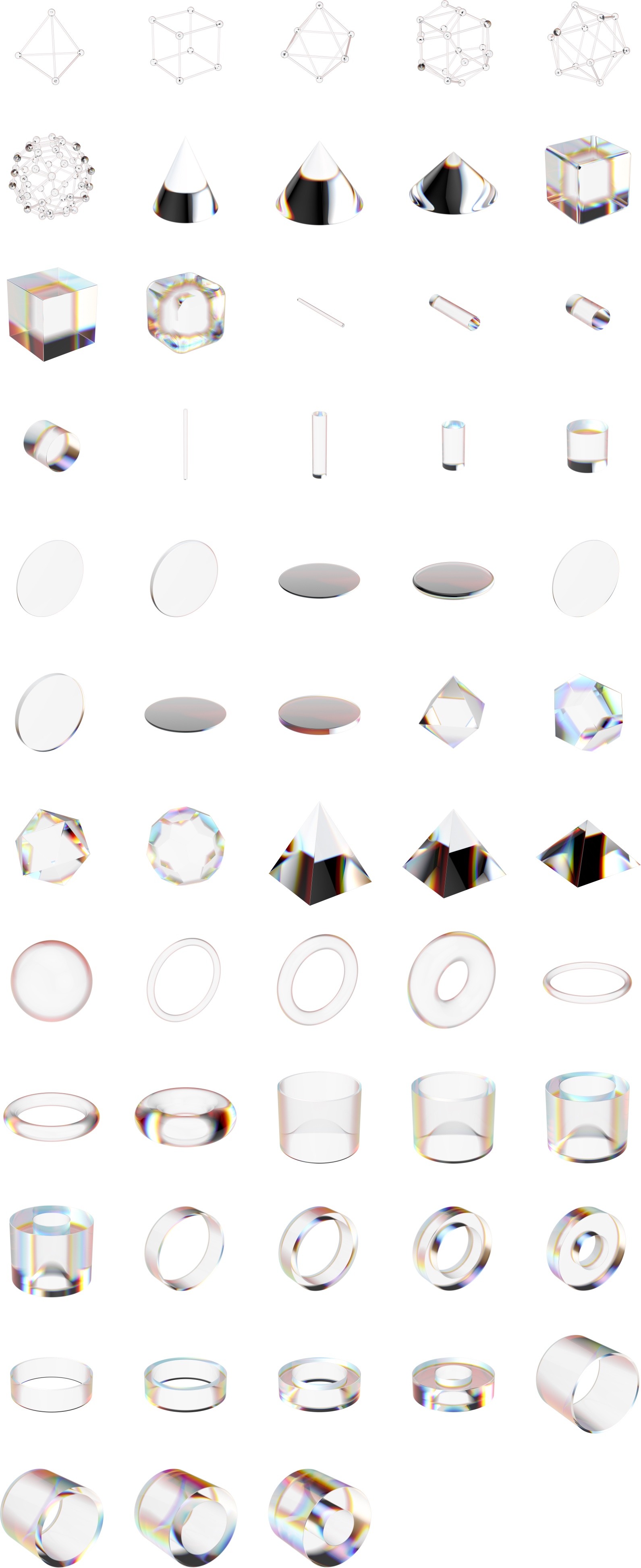 232款潮流玻璃棱镜形状PNG透明图片设计素材 Glass Prism Shapes_img_2