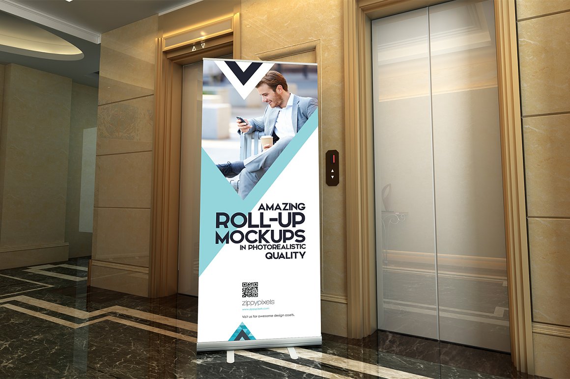 14个高品质X展架易拉宝设计PS智能贴图样机模板 XStand & Rollup Banner Mockups Vol.1_img_2