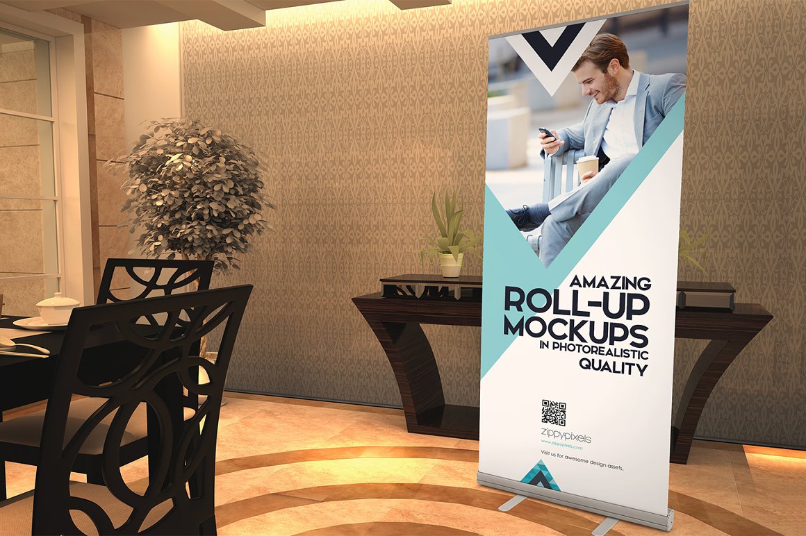 14个高品质X展架易拉宝设计PS智能贴图样机模板 XStand & Rollup Banner Mockups Vol.1_img_2