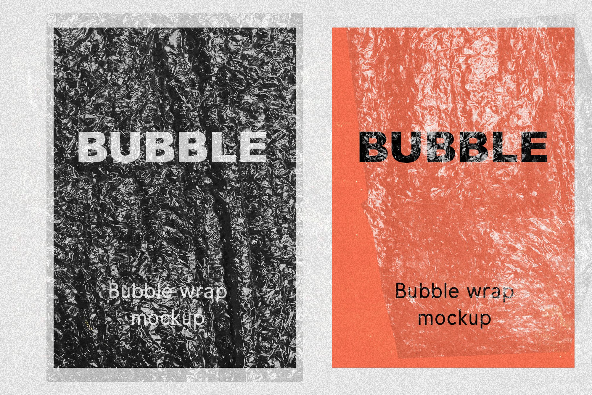 12款潮流褶皱透明塑料气泡防震气垫膜包装Ps设计素材 Bubble Wrap Mockup Textures_img_2