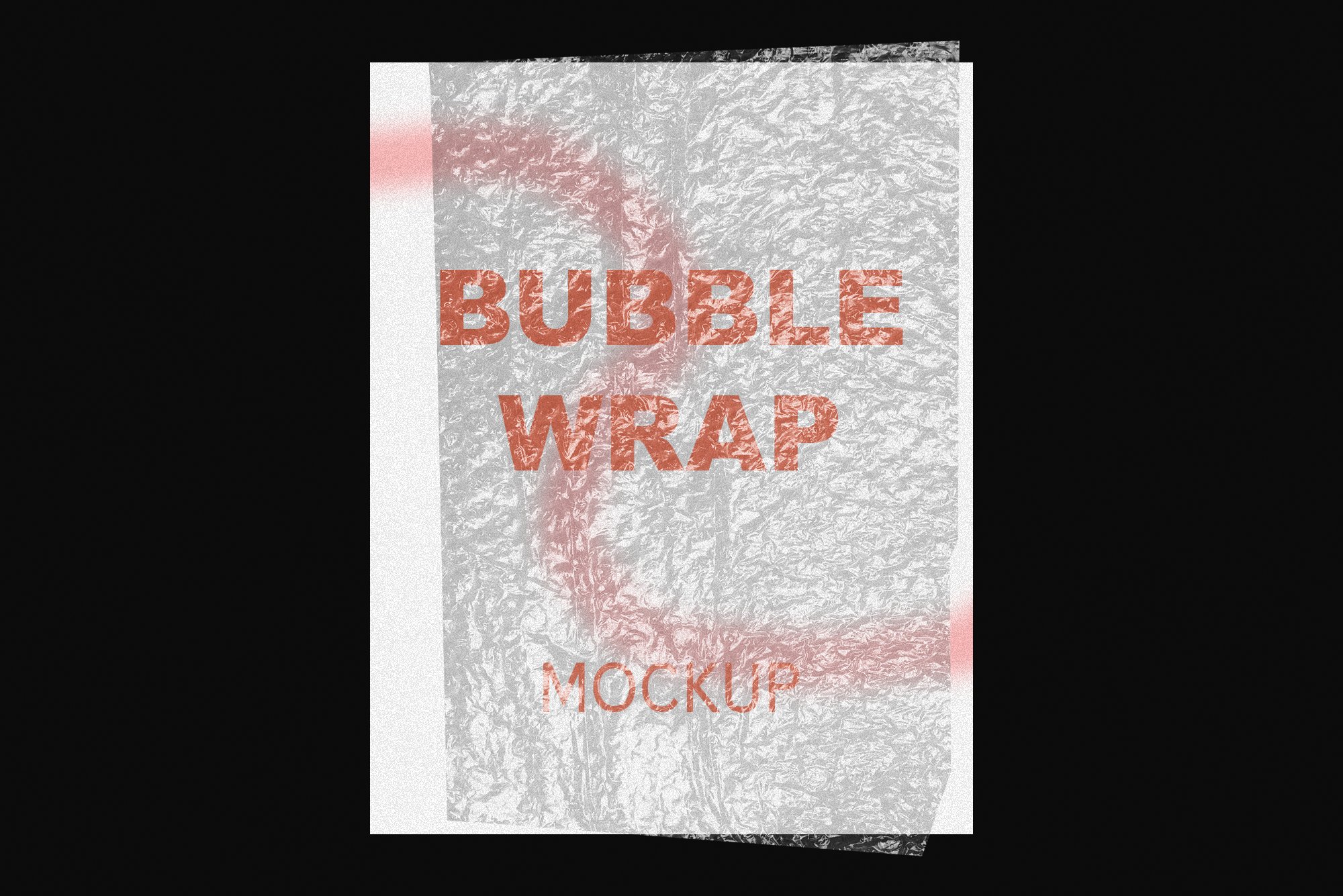 12款潮流褶皱透明塑料气泡防震气垫膜包装Ps设计素材 Bubble Wrap Mockup Textures_img_2