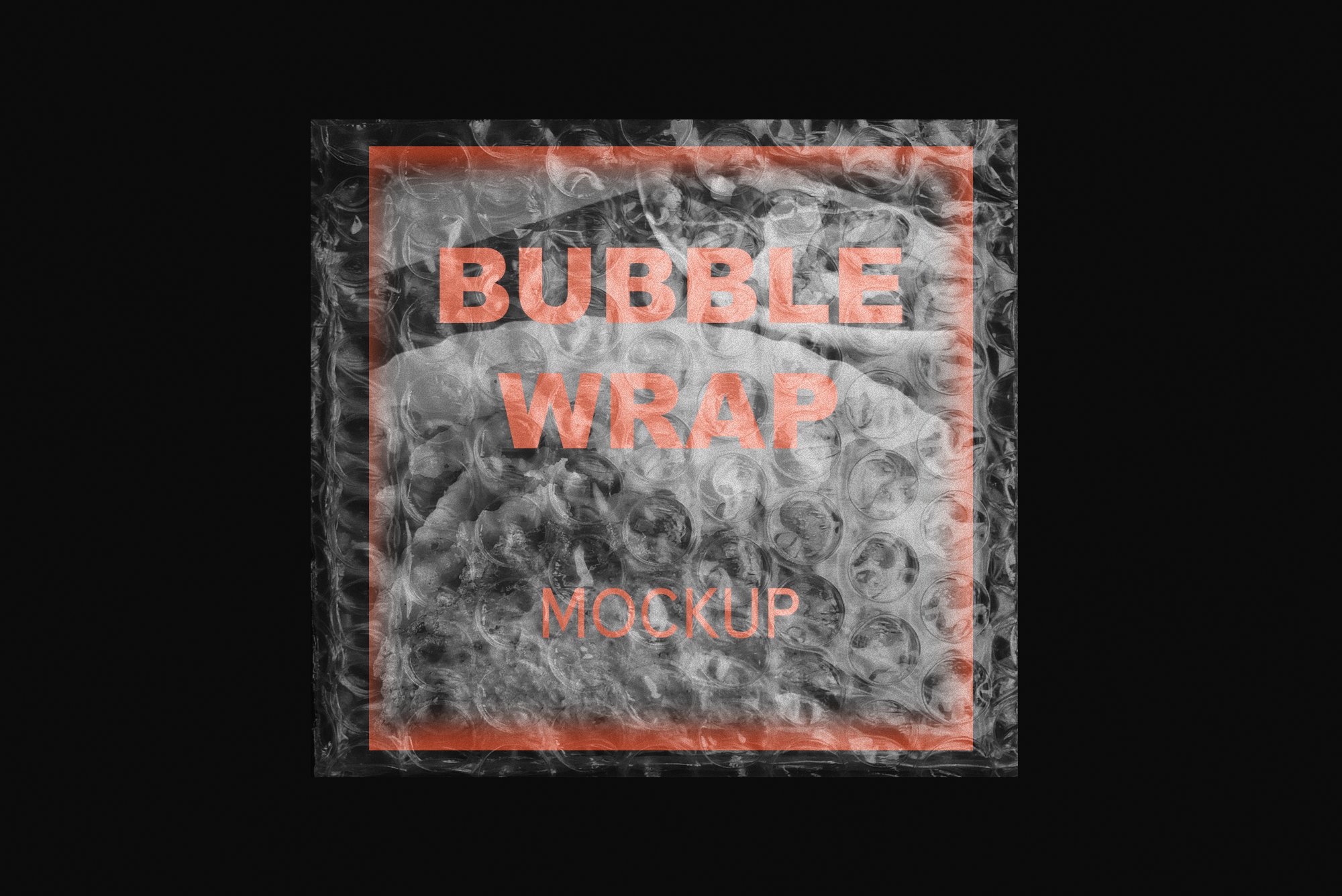 12款潮流褶皱透明塑料气泡防震气垫膜包装Ps设计素材 Bubble Wrap Mockup Textures_img_2