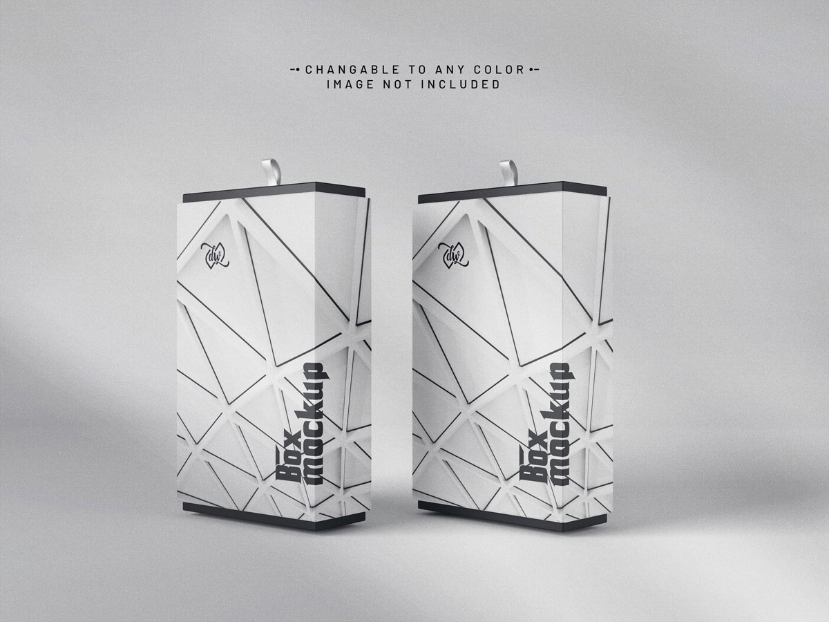 9款时尚产品包装纸盒设计展示贴图样机模板 Paper Box Paper Bag Mockup 2_img_2